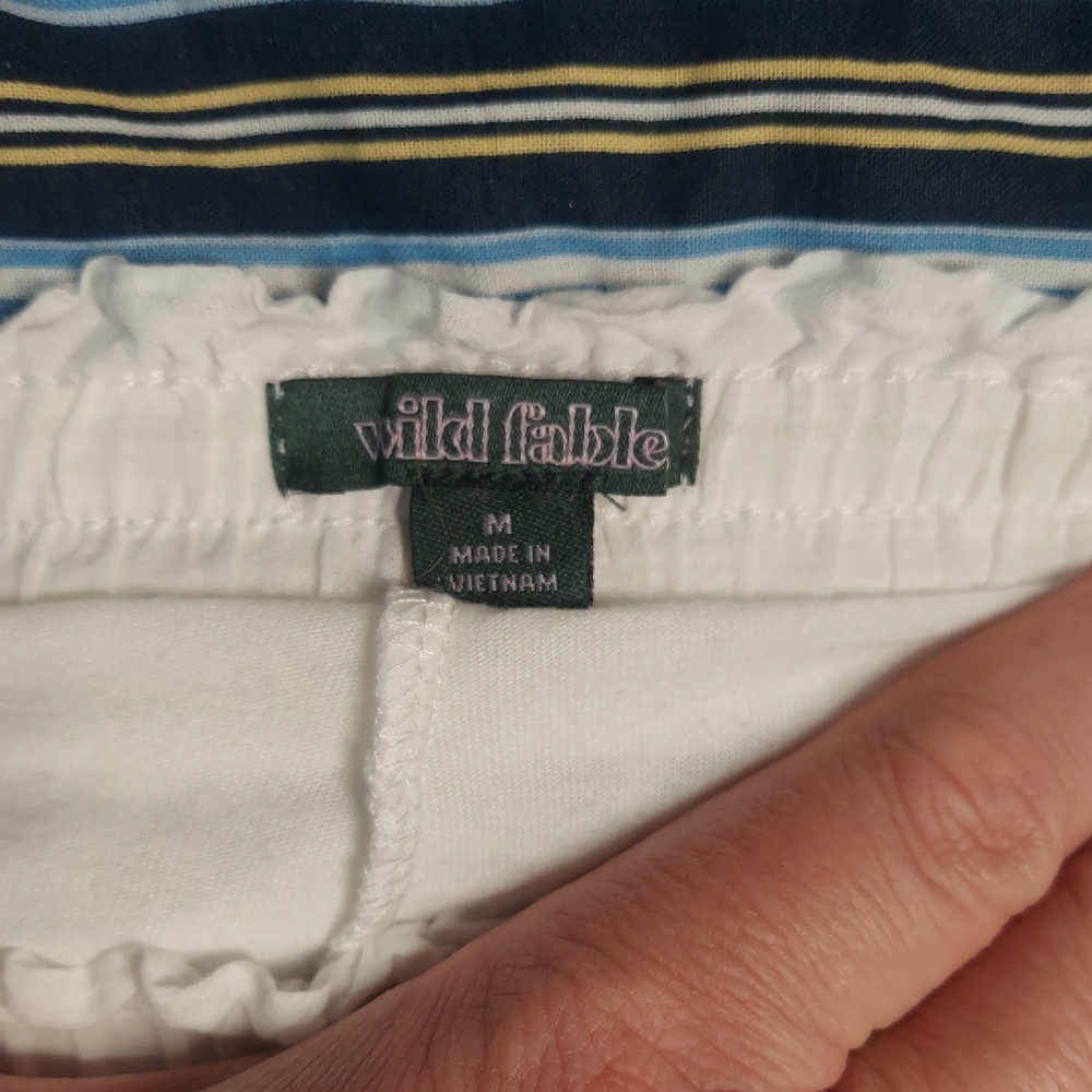 Wild Fable White Tiered Ruffle Mini Skirt - Size Medium - Excellent Condition - Picture 6 of 7